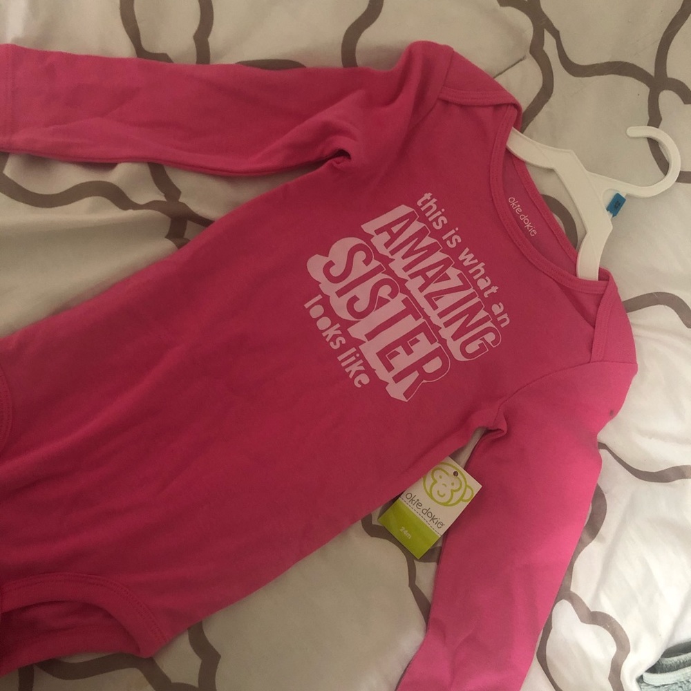 Girls pink onesie